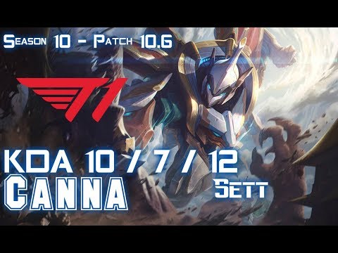 T1 Canna SETT vs ZAC Top - Patch10.6 KR Ranked