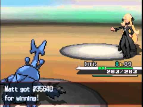 Pokemon Blaze Black Walkthrough 88 - Cynthia & Game Freak Morimoto