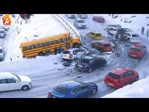 Icy Road Madness Caught on Camera - INSANE Winter Driving #37