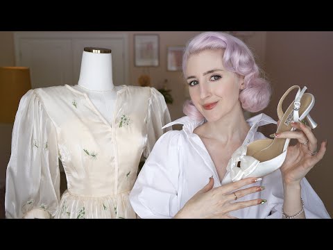 ASMR Meine drei Hochzeitskleider 💍 Vintage-Ästhetik für die Braut! (Knitterhemd, Stoffanpassungen)