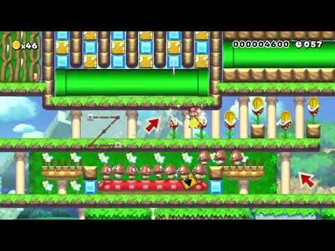 半年前に作った平原のちょいムズSPEEDRUN♪【70sec】 再 by A's/ルシファー (Lucifer) 🍄 Super Mario Maker ✹Wii U✹ #bsm