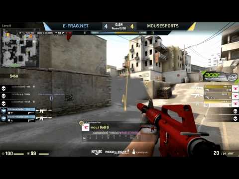CS:GO Mousesports Nex insane flickshot vs E-Frag.net