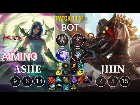KT Aiming Ashe vs Jhin Bot - KR Patch 10.21