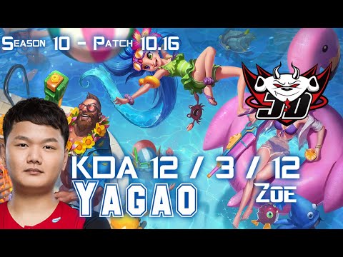 JDG Yagao ZOE vs SETT Mid - Patch 10.16 KR Ranked