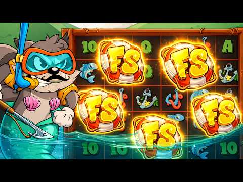 RARE 5 SCATTER BONUS ON LE FISHERMAN!⚡