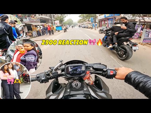 Taking My Loud Kawasaki Z900 to Market😍| Public Reaction on Z900🔥