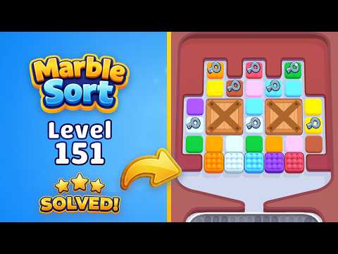 Marble Sort Color Puzzle Level 151 Walkthrough Solution