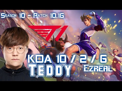 T1 Teddy EZREAL vs DRAVEN ADC - Patch 10.16 KR Ranked