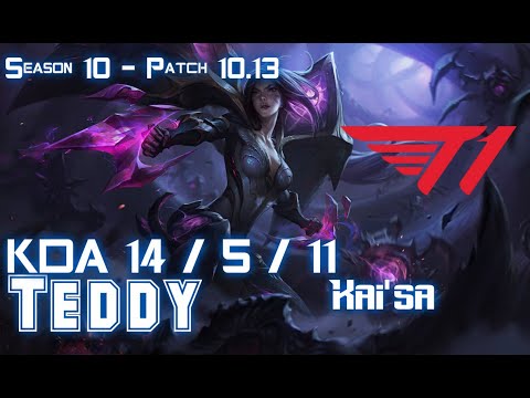 T1 Teddy KAI'SA vs ASHE ADC - Patch 10.13 KR Ranked