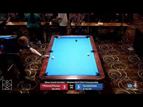 Pithoud/Stoops vs Cyrus/Jones - Silver Scotch Doubles - 2023 Western BCA 8 Ball Championship