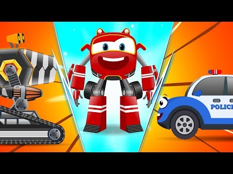 Baby Cars - Bob the PoliceCar Chase thief! Cartoon Rhymes for kids