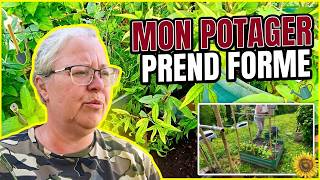 GRAND TOUR DU POTAGER : Plantations, aménagements et galères avec les poules ! #maman #jardin
