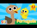 Cinco patinhos + e mais | Canções Infantis e Rimas de Berçário | Super Simple Português