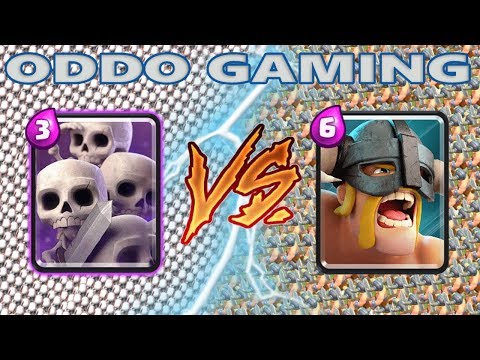 SKELETON ARMY VS ELITE BARBARIANS - CLASH ROYALE BATTLE #129
