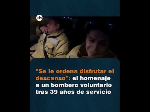 "Se le ordena disfrutar el descanso": el homenaje a un bombero voluntario tras 39 años de servicio