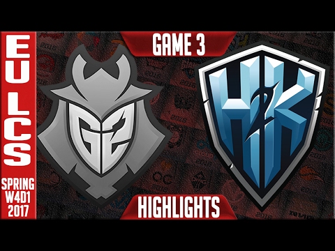 G2 vs H2k Highlights Game 3 - EU LCS W4D1 Spring 2017 - G2 vs H2K G3
