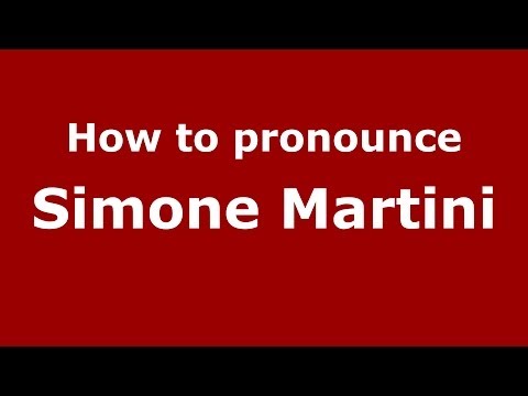 How to pronounce Simone Martini (Italian/Italy) - PronounceNames.com