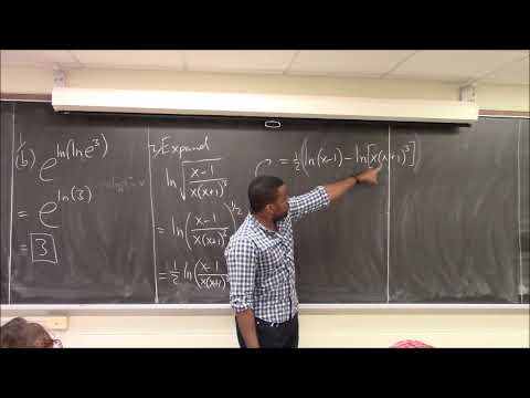 Math 1206-R04 Lecture 2 - More on logs and exponentials