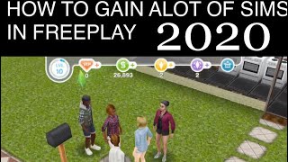 How to gain a bunch of sims on freeplay 2020 (hidden money trick)