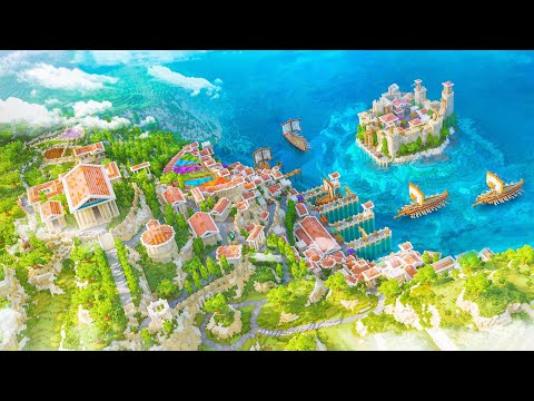 Greek Coastal City: Eresateia - Minecraft 50 hours Building Timelapse