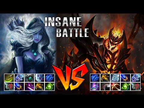 Insane battle Full items Drow ranger vs Insta kill Shadow Fiend - Godadico Dota