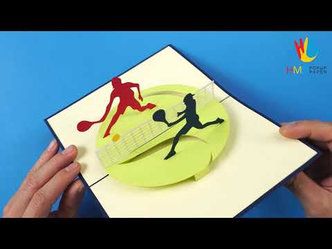 Make 3D Card Tennis Pop up Model