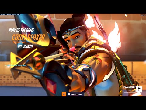 CODEBREAKER OP HANZO GAMEPLAY - POTG! [ OVERWATCH 2 SEASON 3 TOP 500 ]