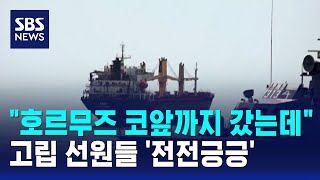 "호르무즈 코앞까지 갔는데"..고립 선원들 '전전긍긍' / SBS