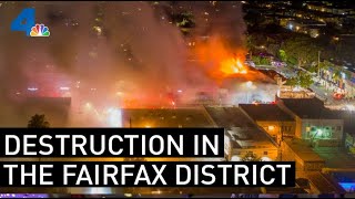 Daylight Reveals the Extent of Destruction in Fairfax District | NBCLA