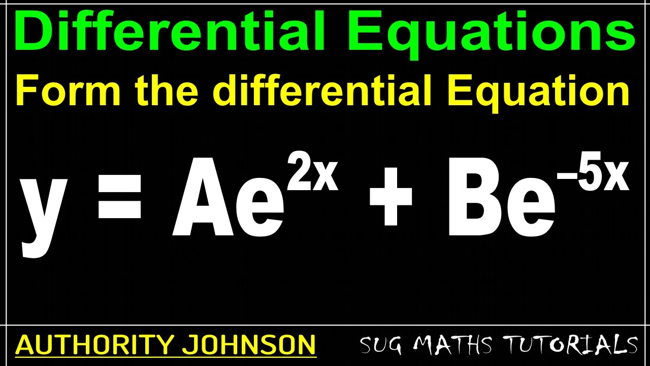 How to form a differential Equation by eliminating the arbitrary constants