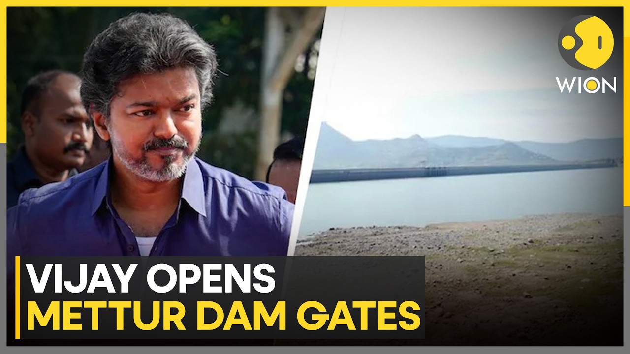 TN CM Vijay Opens Mettur Dam Gates Today Amid Cauvery Water Row | WION