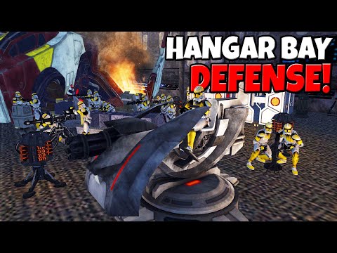 Clone Ship Defense vs ENDLESS DROIDS! - Men of War: Star Wars Mod Battle Simulator