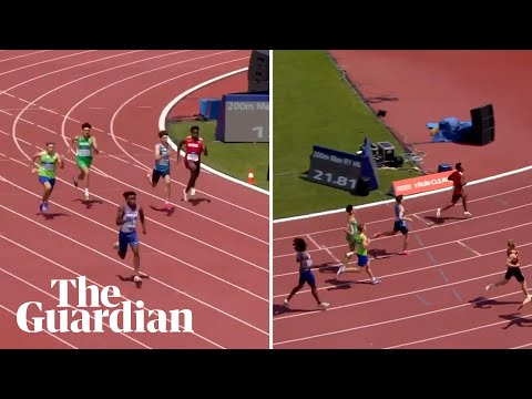 British sprinter slows before finish line and gets overtaken in 'disaster' race