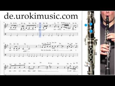 Klarinette Lernen Adele Hello Teil#2 Klarinettenunterricht Noten Schule Lied Lehrer Klasse Unterrich