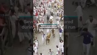 Spain's Pamplona bull run injures 13 runners including one gored in face
