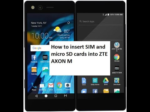 How to insert SIM and micro SD cards into ZTE Axon M