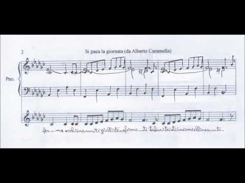 Piero Nissim - Si paca la giornata... (A. Caramella) Armoniz. Franco Meoli (partitura)