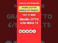 GRAND LOTTO 6/55 DRAW RESULTS TODAY MAY 17, 2025