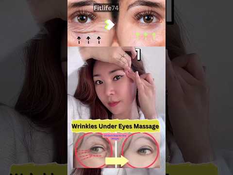Wrinkles Under Eyes Massage😱 #eyemassage #yoga #facialyoga #antiaging #shorts #wrinkles