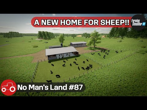 Building A New Home For Sheep, Sowing Grass & Planting Potatoes - No Man's Land #87 FS22 Timelapse
