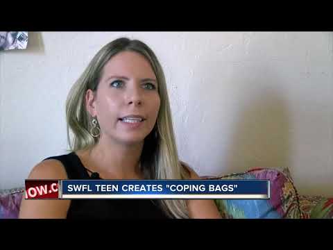 Teen creates 'coping bags' for kids who are grieving