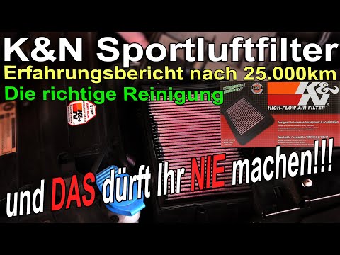 K&N air filter | Experience report after 25,000 km | Removal | Cleaning properly & the biggest mi...