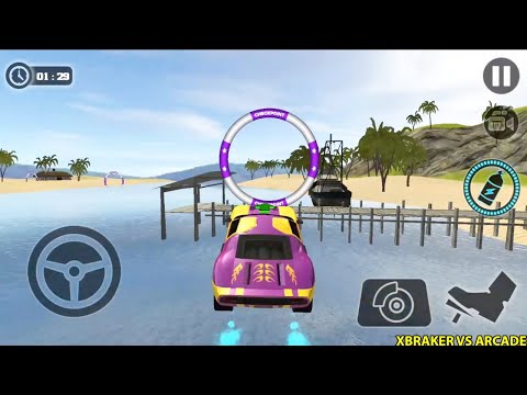 Floating Water Car Driving Simulator: Pink Car Unlocked New Levels Android Gameplay Walkthrough ☀️ 🛶