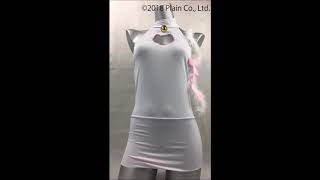 komanakomi セクシー オープンドレス かわいい 猫型 (白)