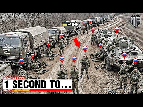 Swarm of Ukrainian Drones Spotted Large Russian Convoy Near Pokrovsk - Then THIS Happened...