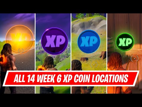 All Week 6 Gold, Blue, Purple and Green XP Coin Locations in Fortnite