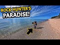 This Lake Michigan Beach Is FULL Of Great Rocks Crystallized Fossils