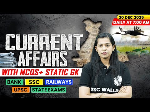 Current Affairs Today | 30 December Current Affairs 2025 | Daily Current Affairs | By Krati Mam