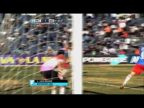 Gol de Masoero. Independiente RM 1 - Los Andes 0. Fecha 26. B Nacional 2015. FPT