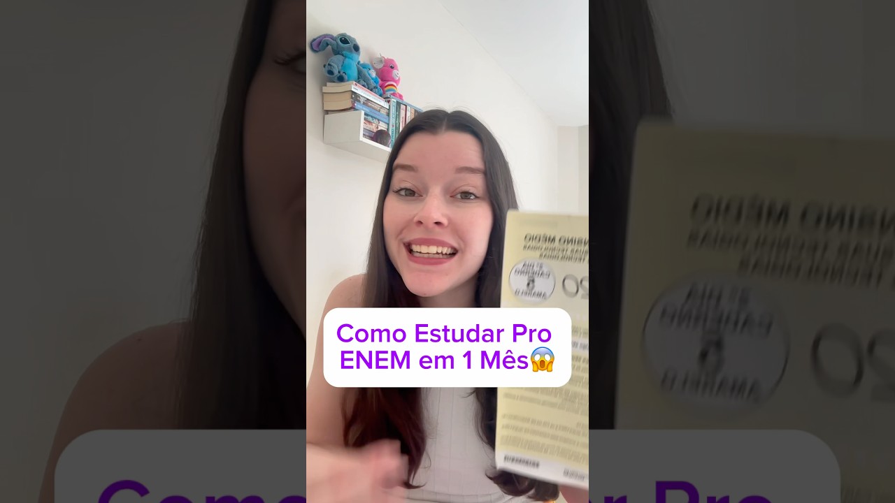 COMO ESTUDAR PRO ENEM 2024 EM 1 MÊS😱#enem #enem2024 #vestibular #estudos